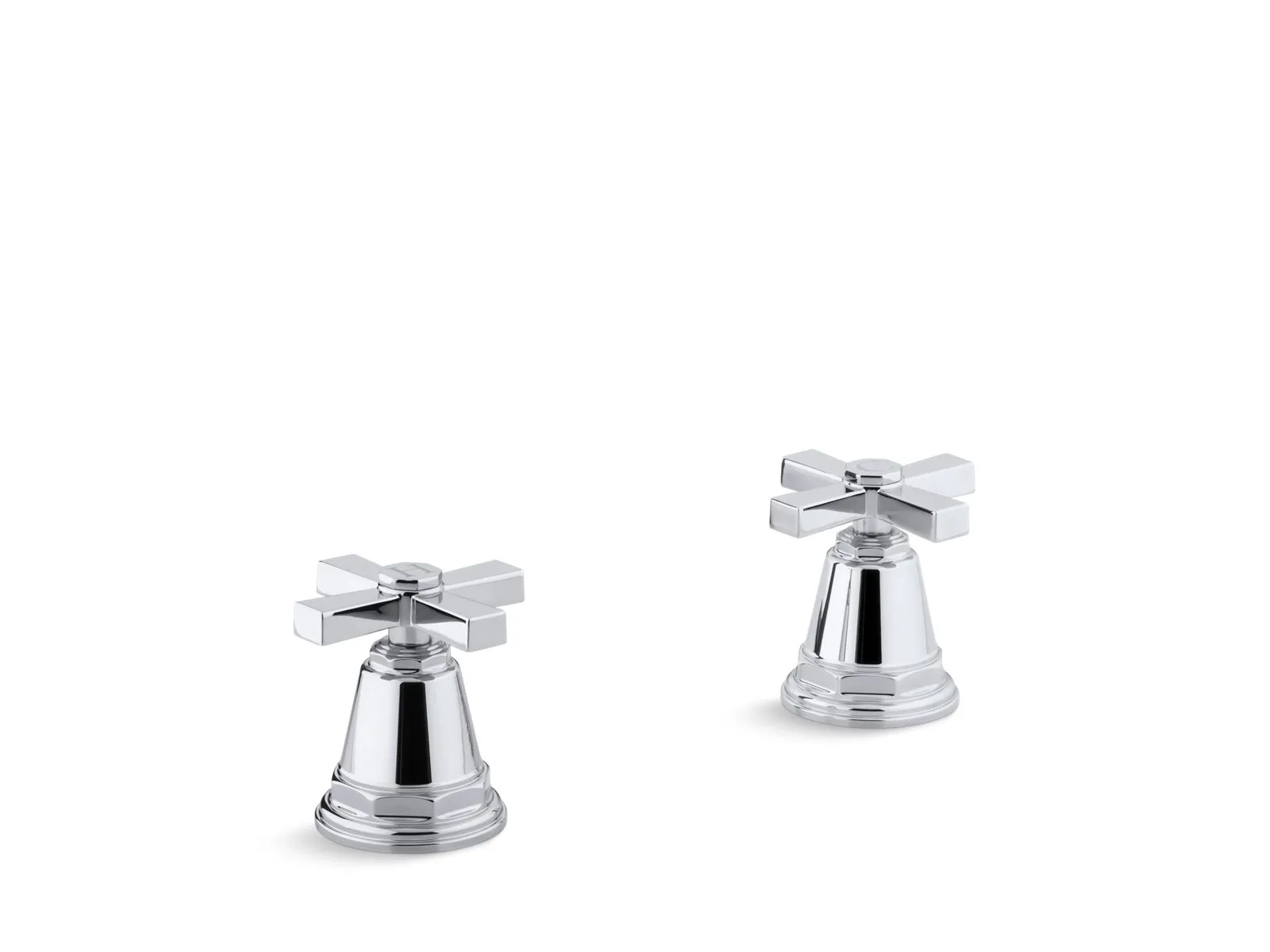 KOHLER K-T13141-3A Pinstripe Pure Deck-mount bath faucet handle trim with Cross design