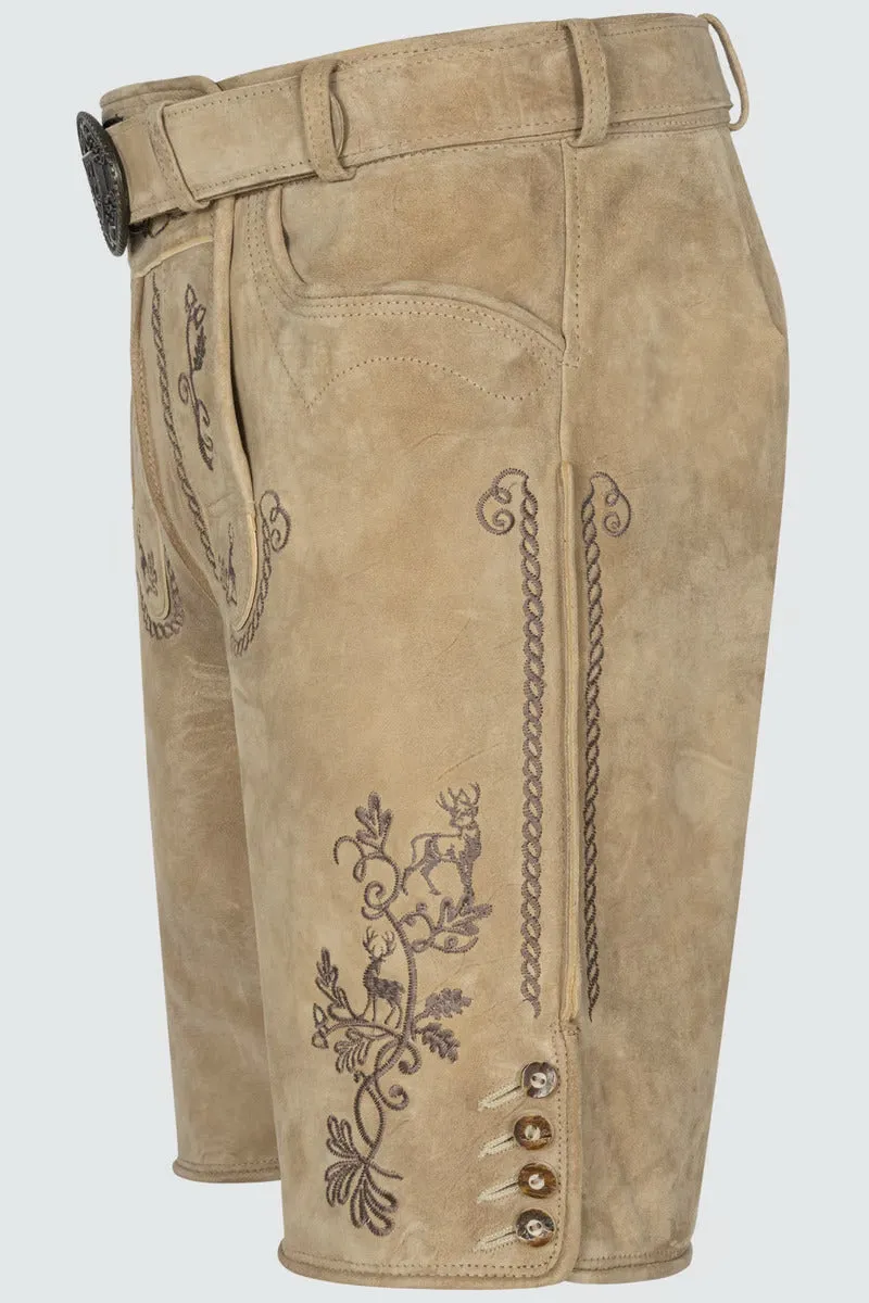 Kruger Men's Lederhosen "Milian" with belt