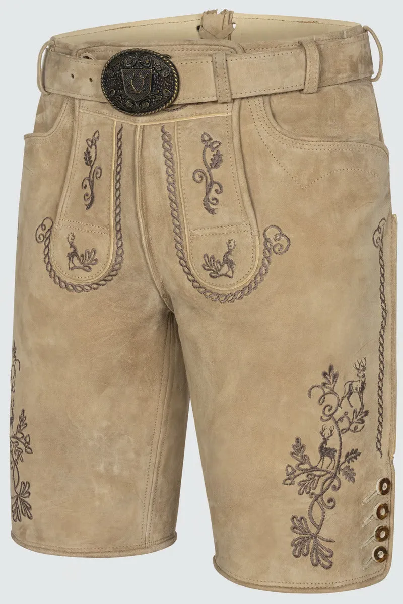 Kruger Men's Lederhosen "Milian" with belt