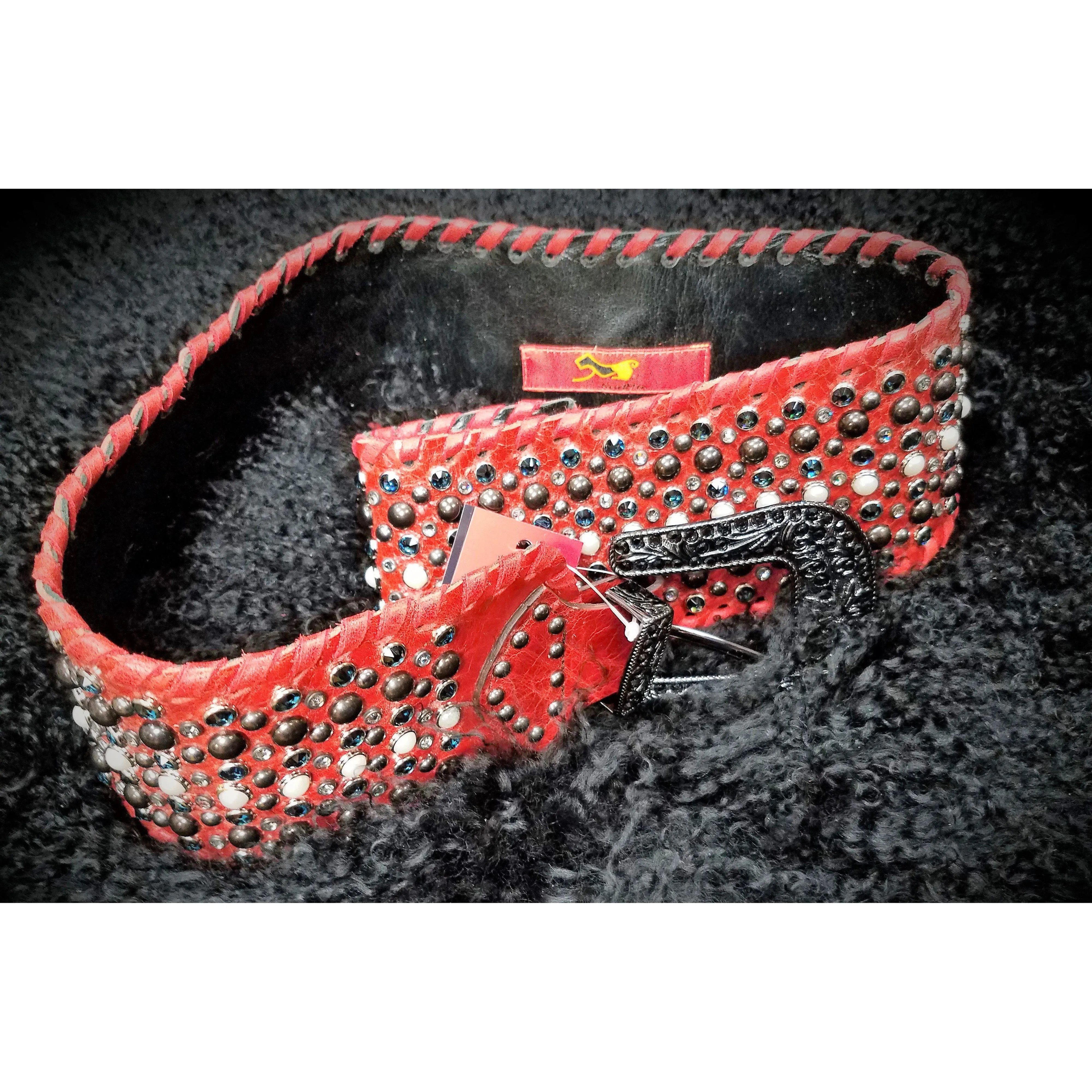 KurtMen Tomato Wide Contoured Belt