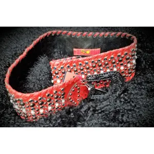 KurtMen Tomato Wide Contoured Belt