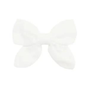 Kyte Baby Bamboo Muslin Alligator Clip Bow - Cloud