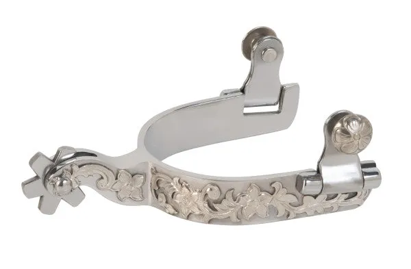 Ladies' Spur with German Silver Floral Trim