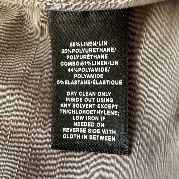 Lafayette 148 New York Size 6 Linen Blend Gray Pockets Faux Snake Print Jacket