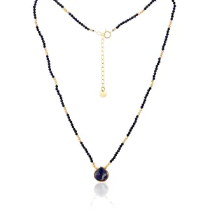 Lapis Center Gem Necklace