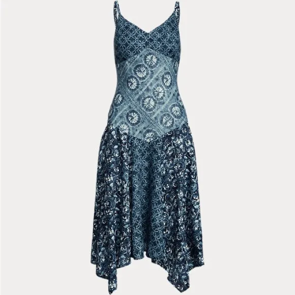 Lauren Ralph Lauren 14 Patchwork-Print Linen Dress