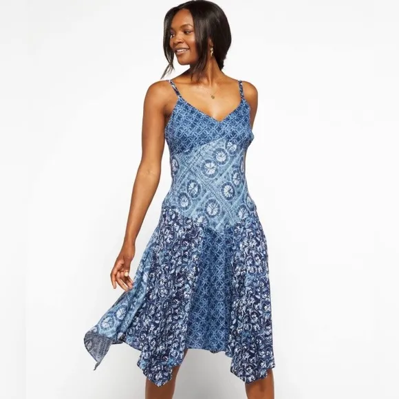 Lauren Ralph Lauren 14 Patchwork-Print Linen Dress