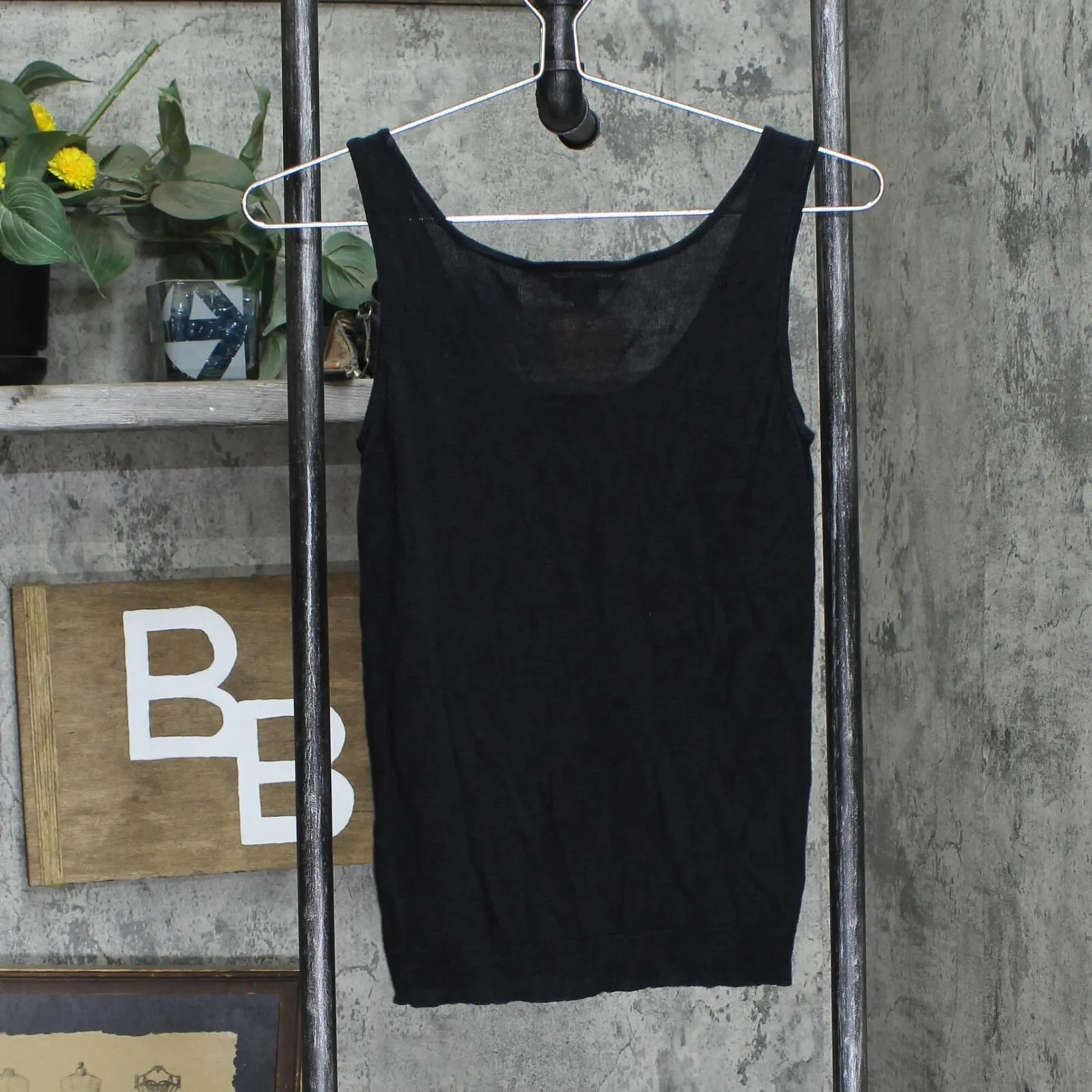 Lauren Ralph Lauren Womens Vintage Silk Knit Sleeveless Tank Top Black S