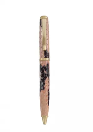 LEATHER BALL  PEN - GI - FULL WRAP PINK PYTHON