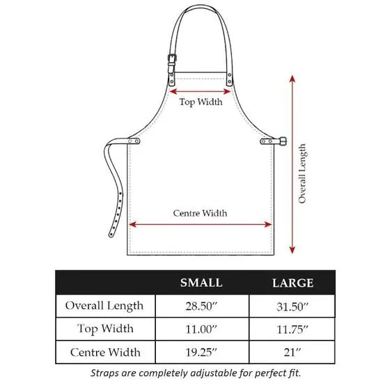 Leather Butcher Aprons With Adjustable Straps