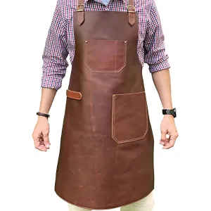 Leather Butcher Aprons With Adjustable Straps