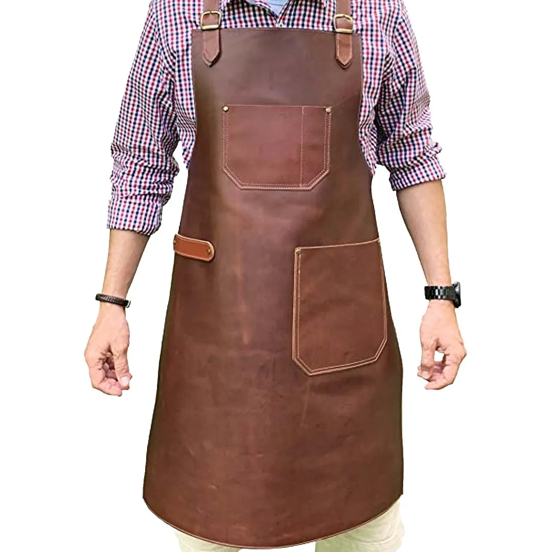 Leather Butcher Aprons With Adjustable Straps