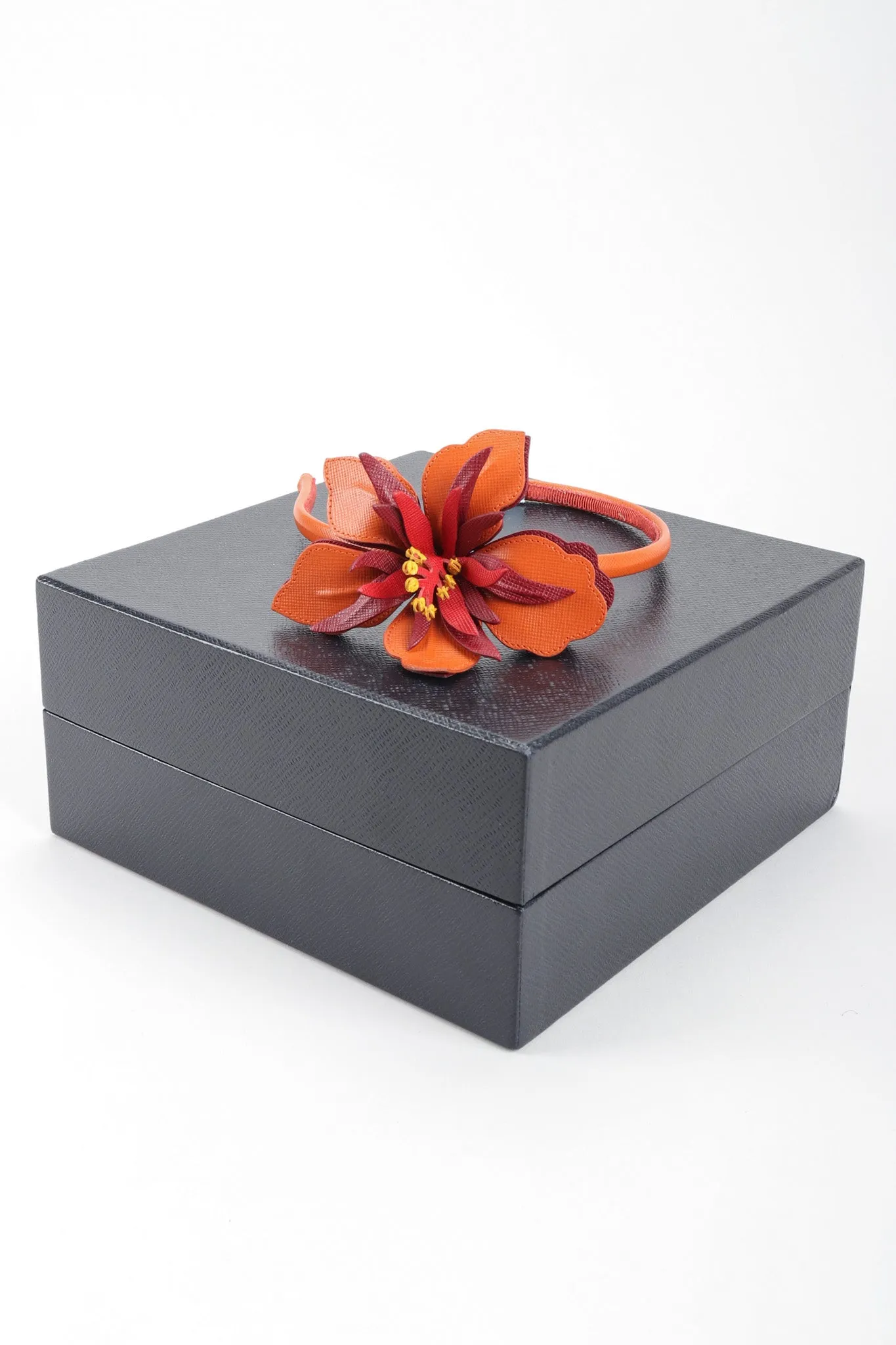 Leather Hibiscus Headband