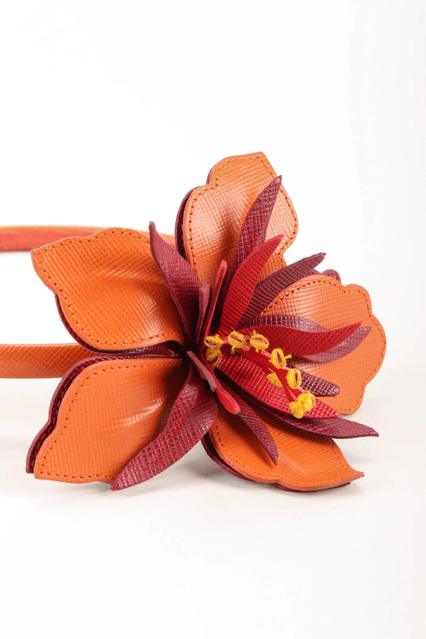 Leather Hibiscus Headband