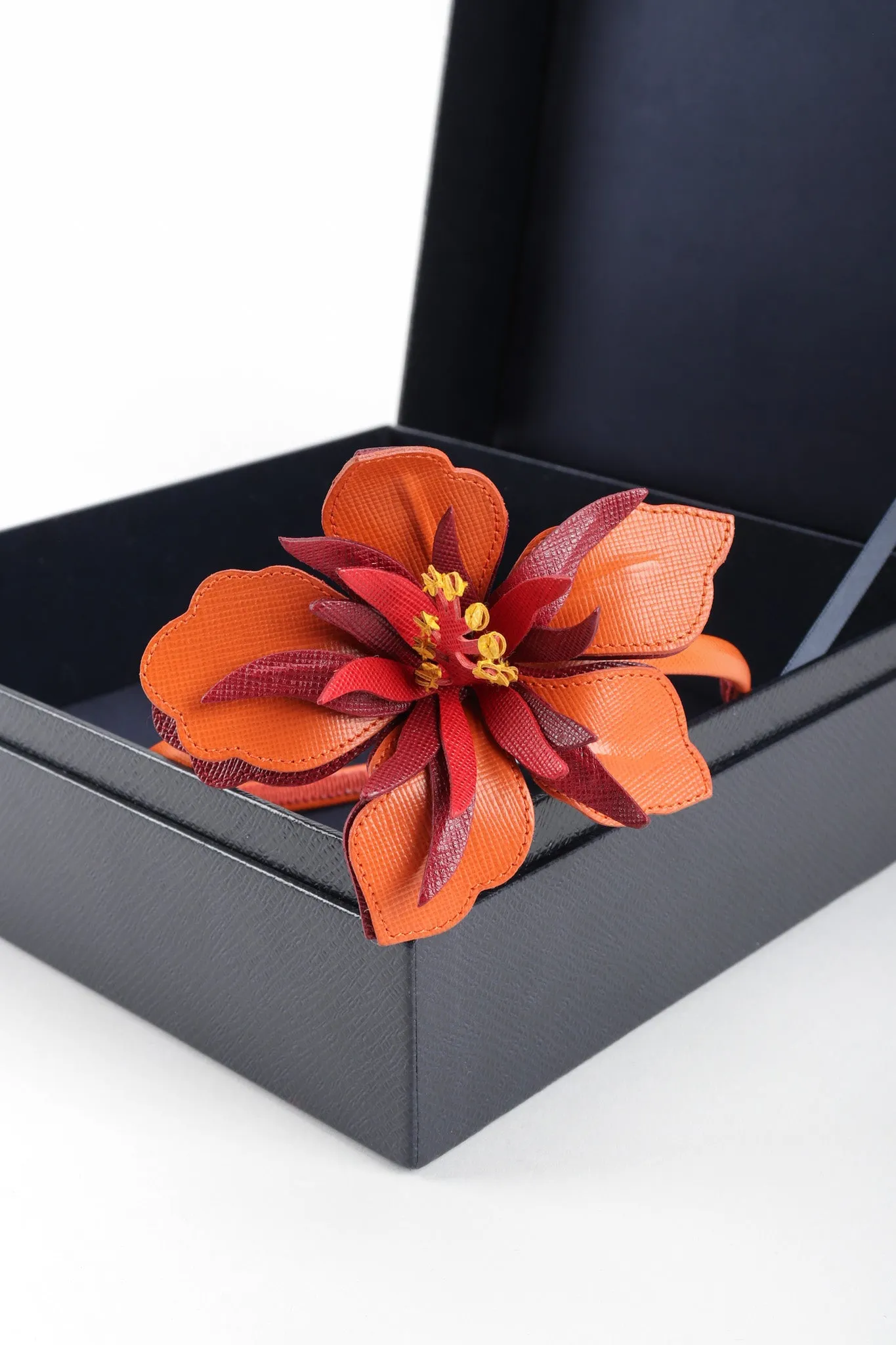 Leather Hibiscus Headband
