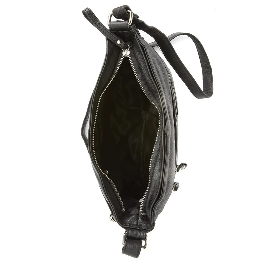 Leather Multi-Zip Shoulder Bag - JEWN40003 / 326 523