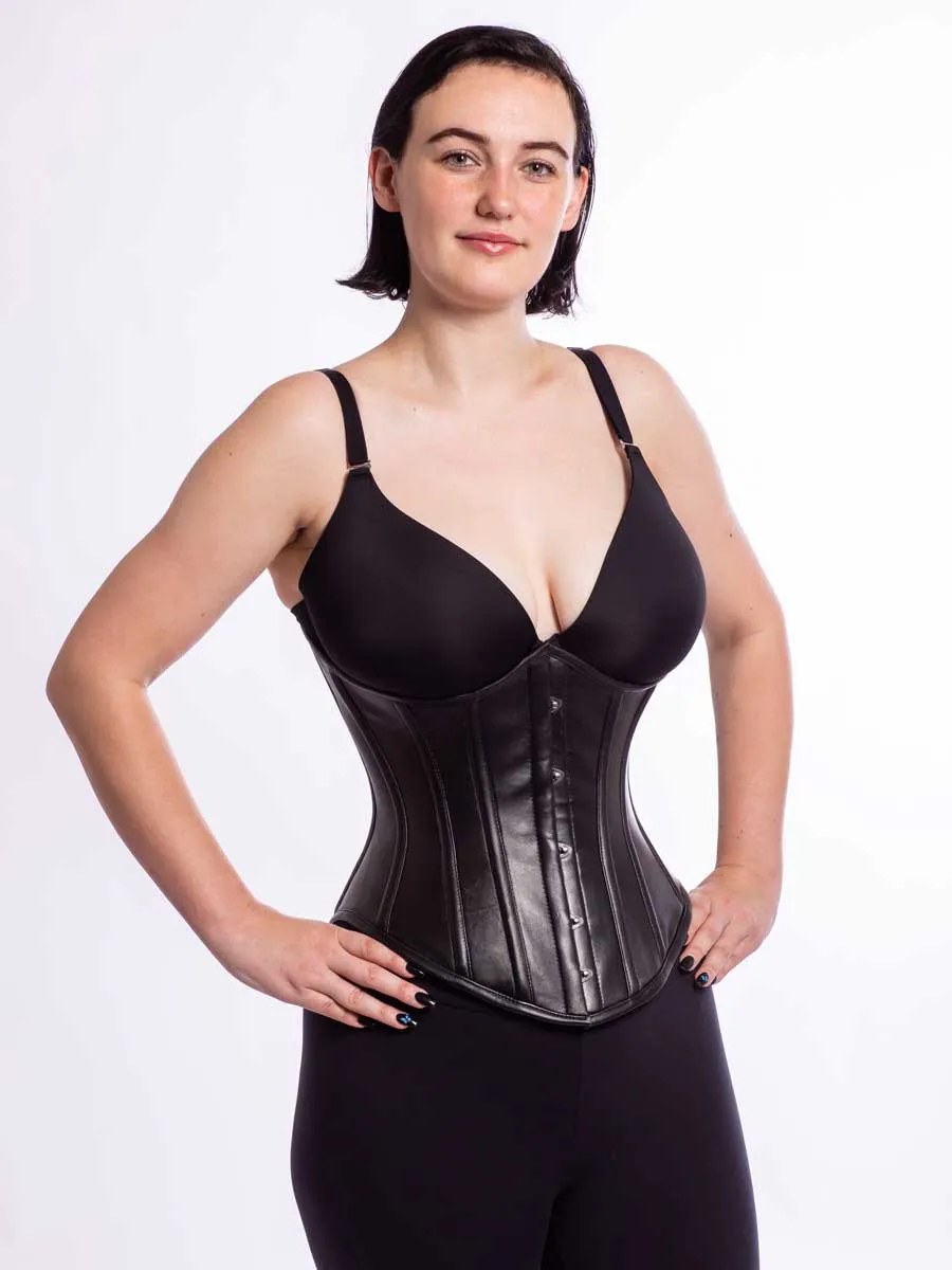 Leather Romantic Curve Longline Underbust Corset : CS-345
