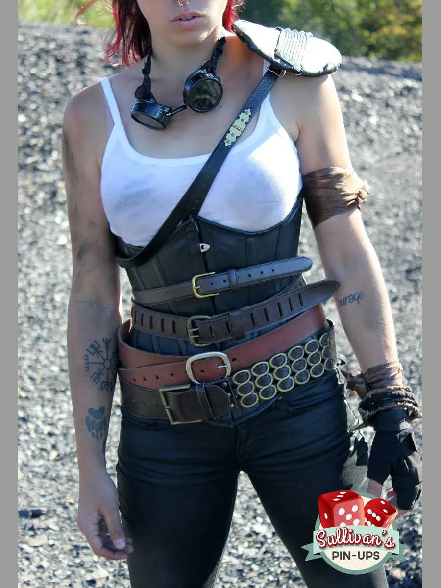 Leather Romantic Curve Longline Underbust Corset : CS-345