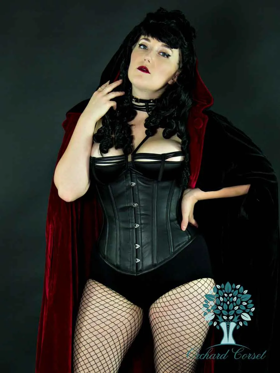 Leather Romantic Curve Longline Underbust Corset : CS-345