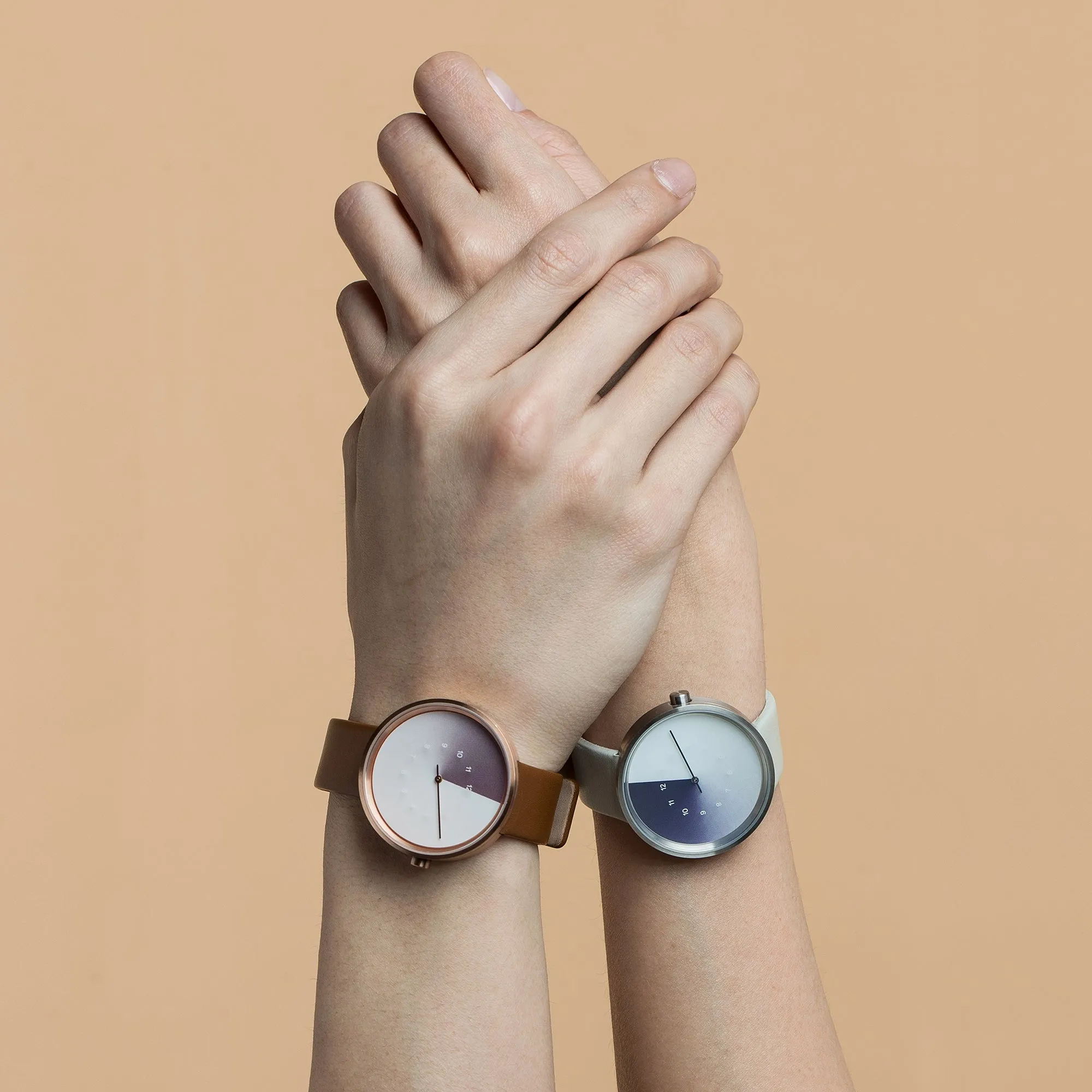 Leather Straps - Grey leather with Silver buckle