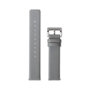 Leather Straps - Grey leather with Silver buckle