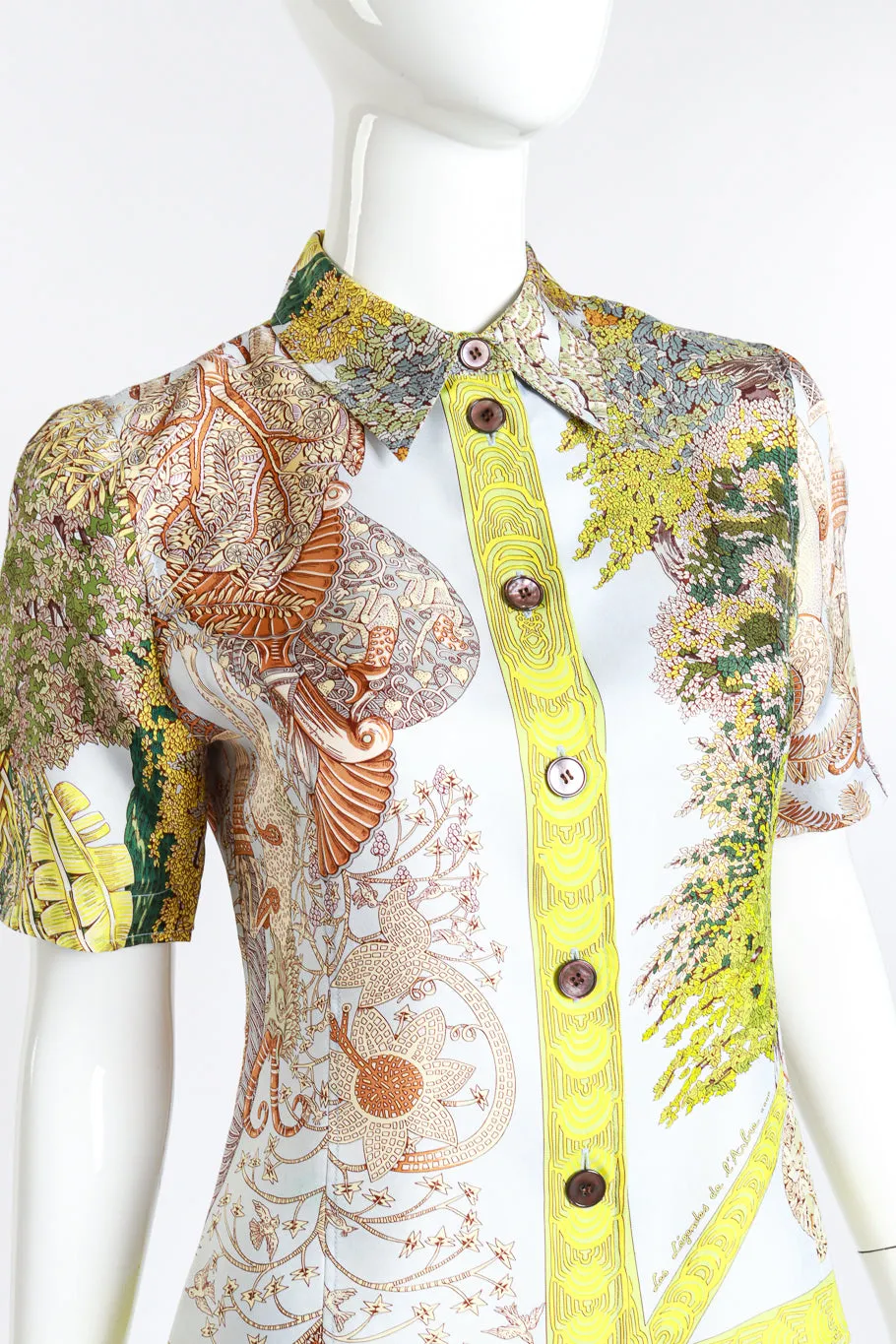 Legendes Tree Silk Button Down