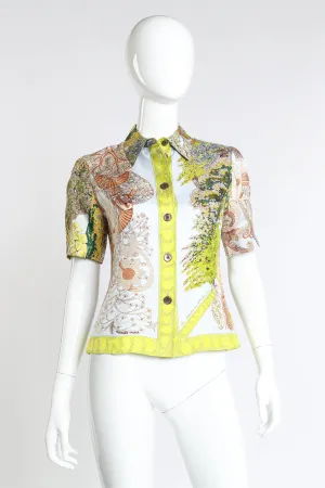 Legendes Tree Silk Button Down