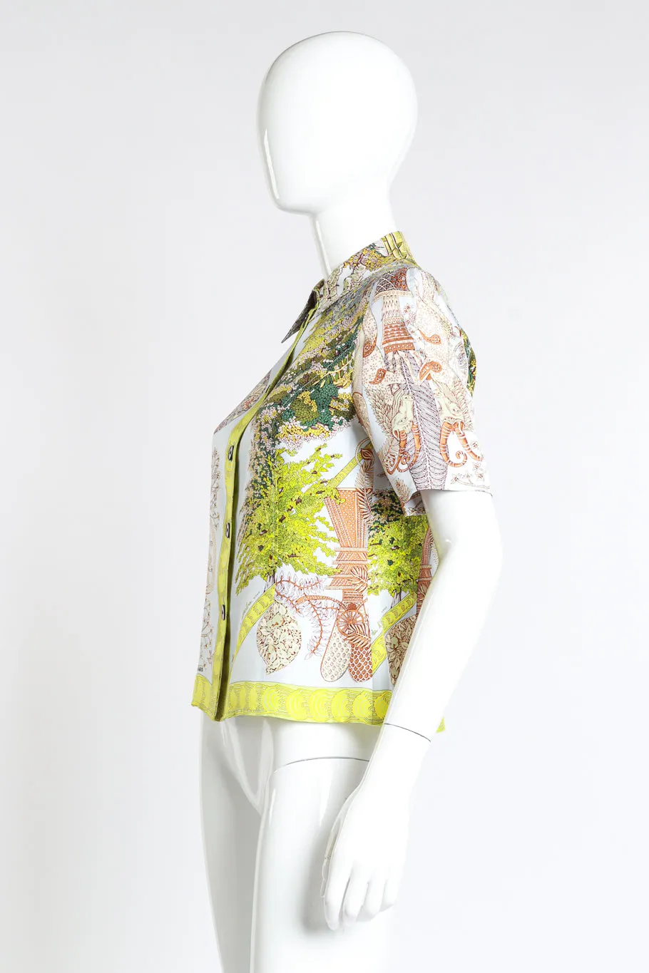 Legendes Tree Silk Button Down