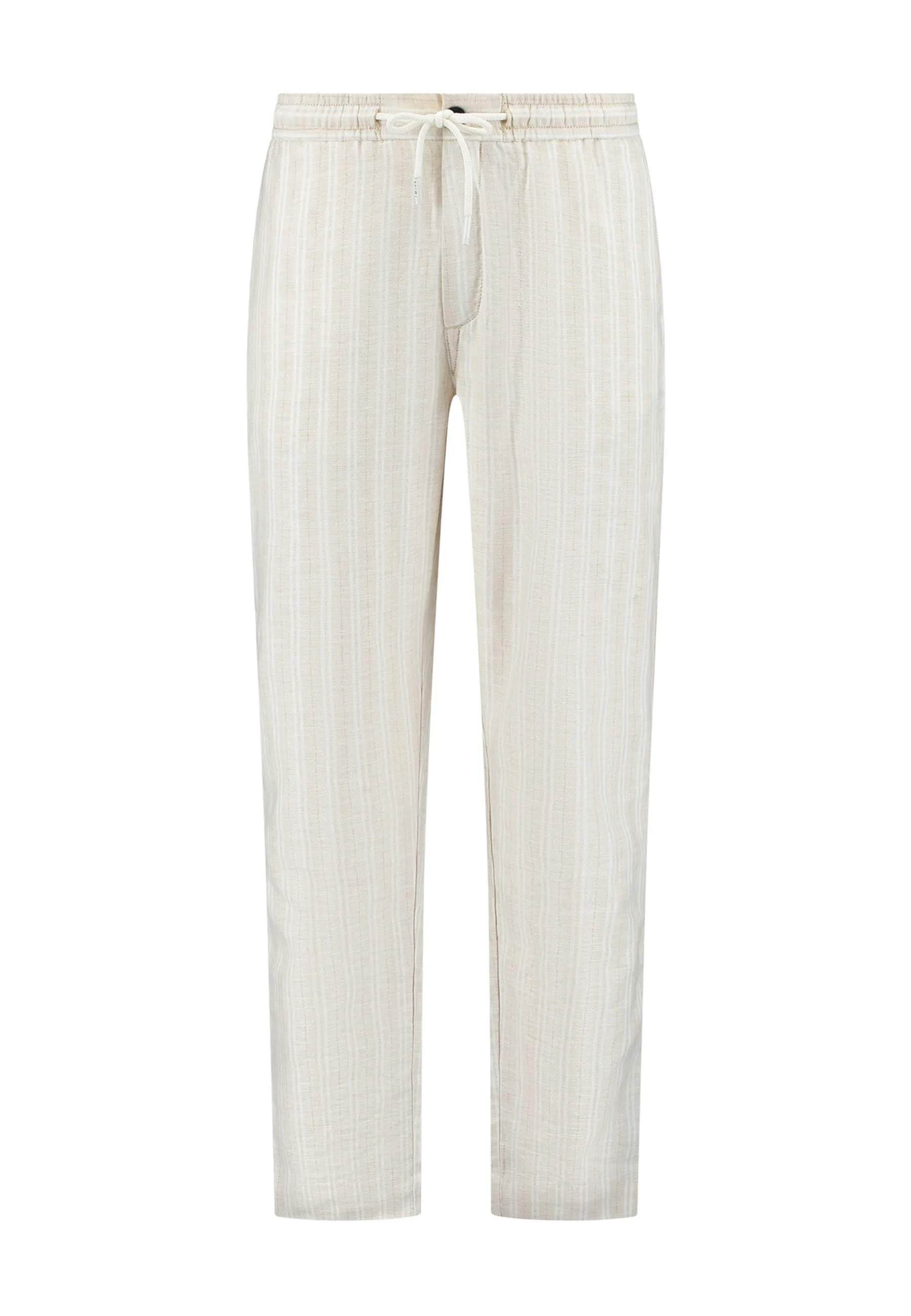 LENNY linen trousers yarn dye stripes | beige sand