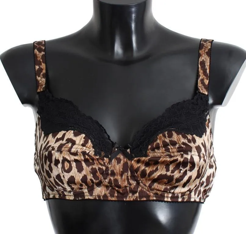 Leopard Silk Stretch Underwear Bra Lingerie