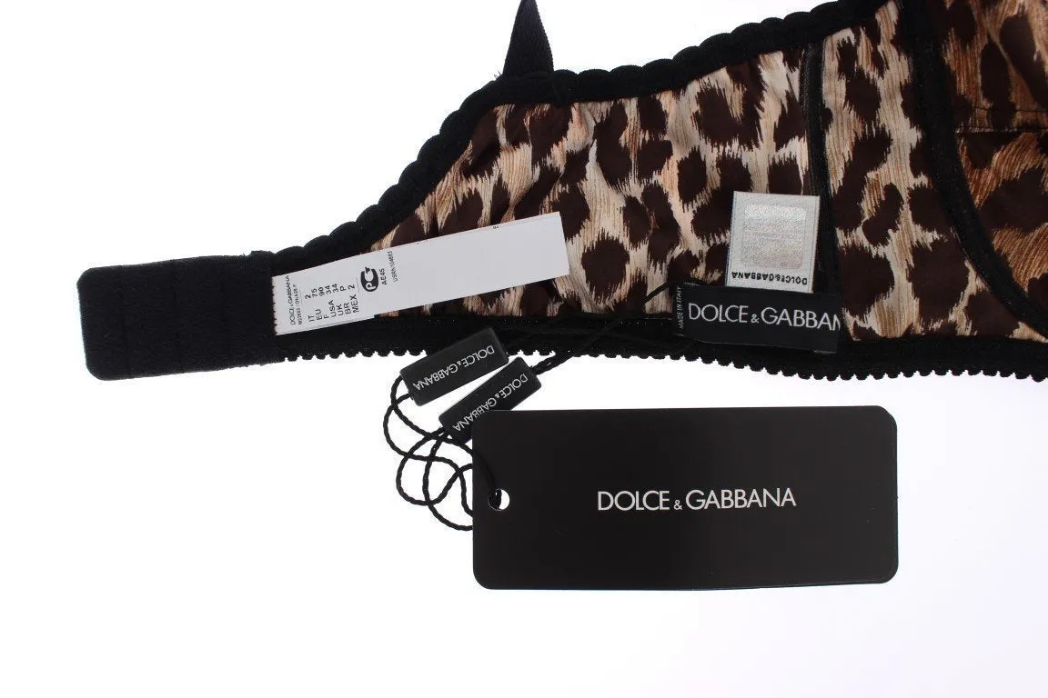 Leopard Silk Stretch Underwear Bra Lingerie