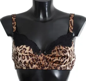 Leopard Silk Stretch Underwear Bra Lingerie