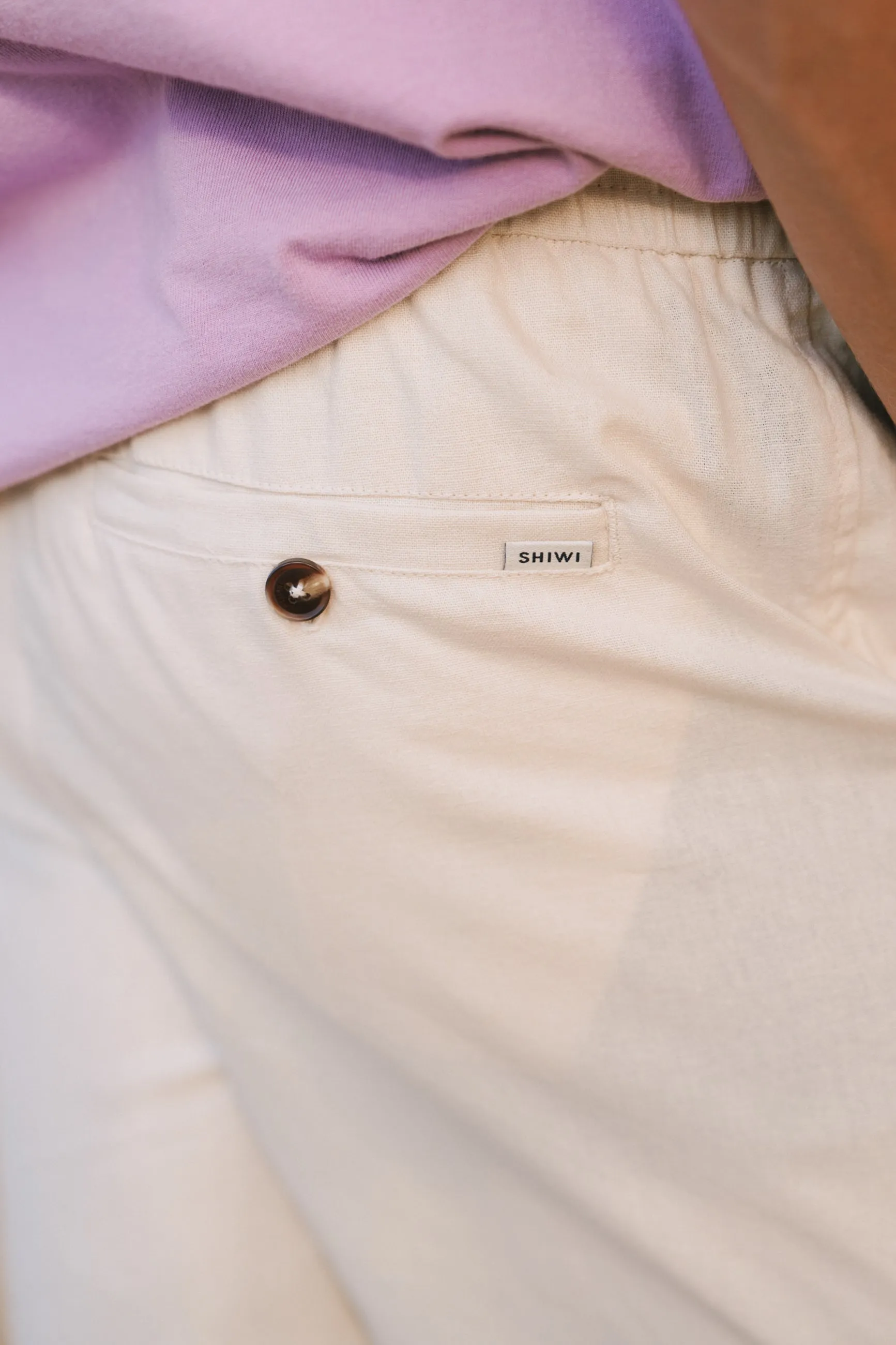 LEWIS linen shorts solid | beige