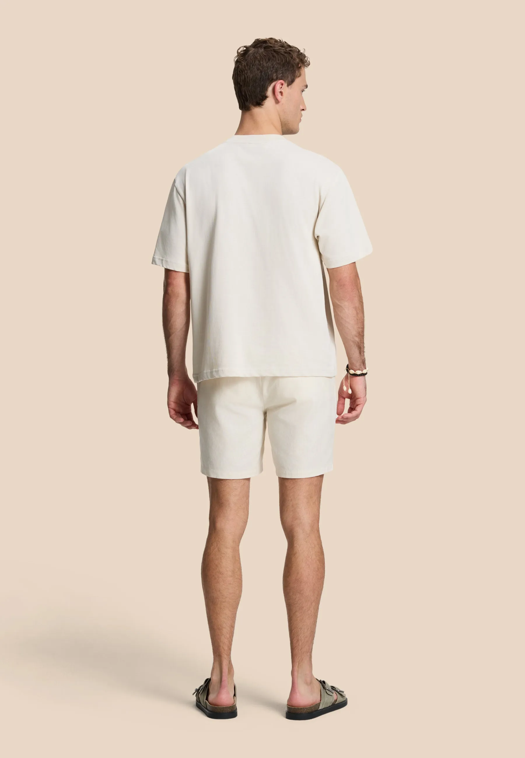 LEWIS linen shorts solid | beige