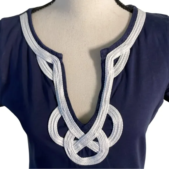 Lilly Pulitzer True Navy Brewster Prima Cotton Dress Size Small