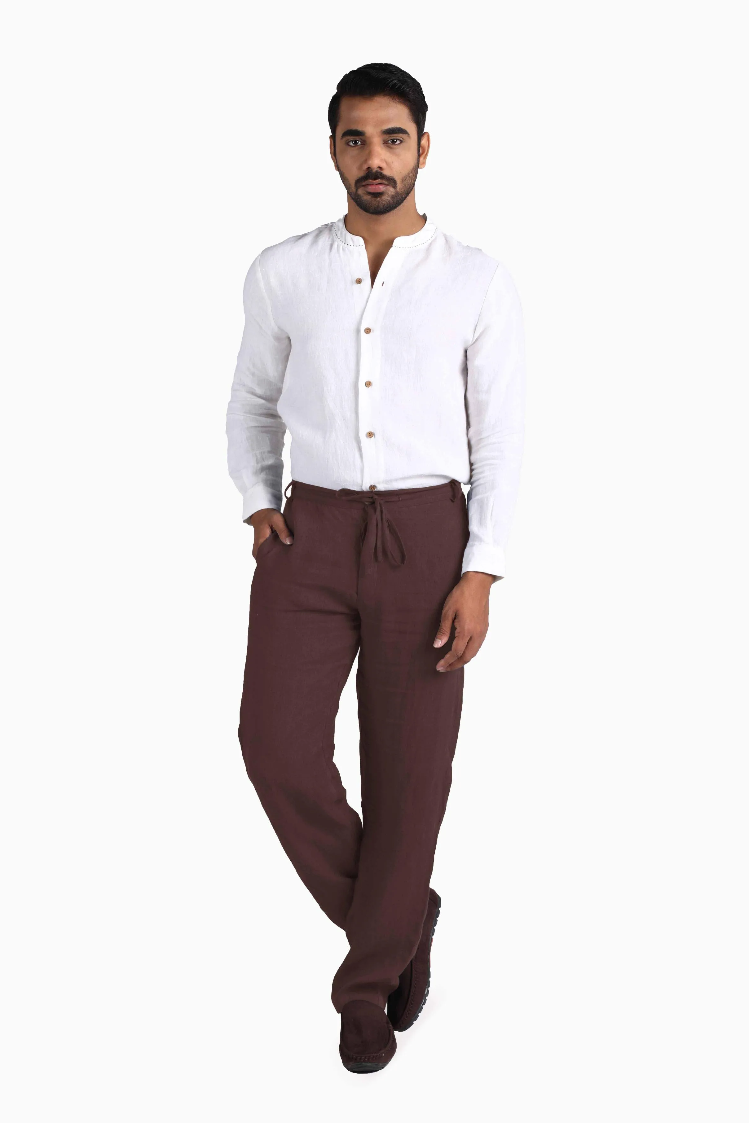 Linen Atlas Pant-Stormy Blue