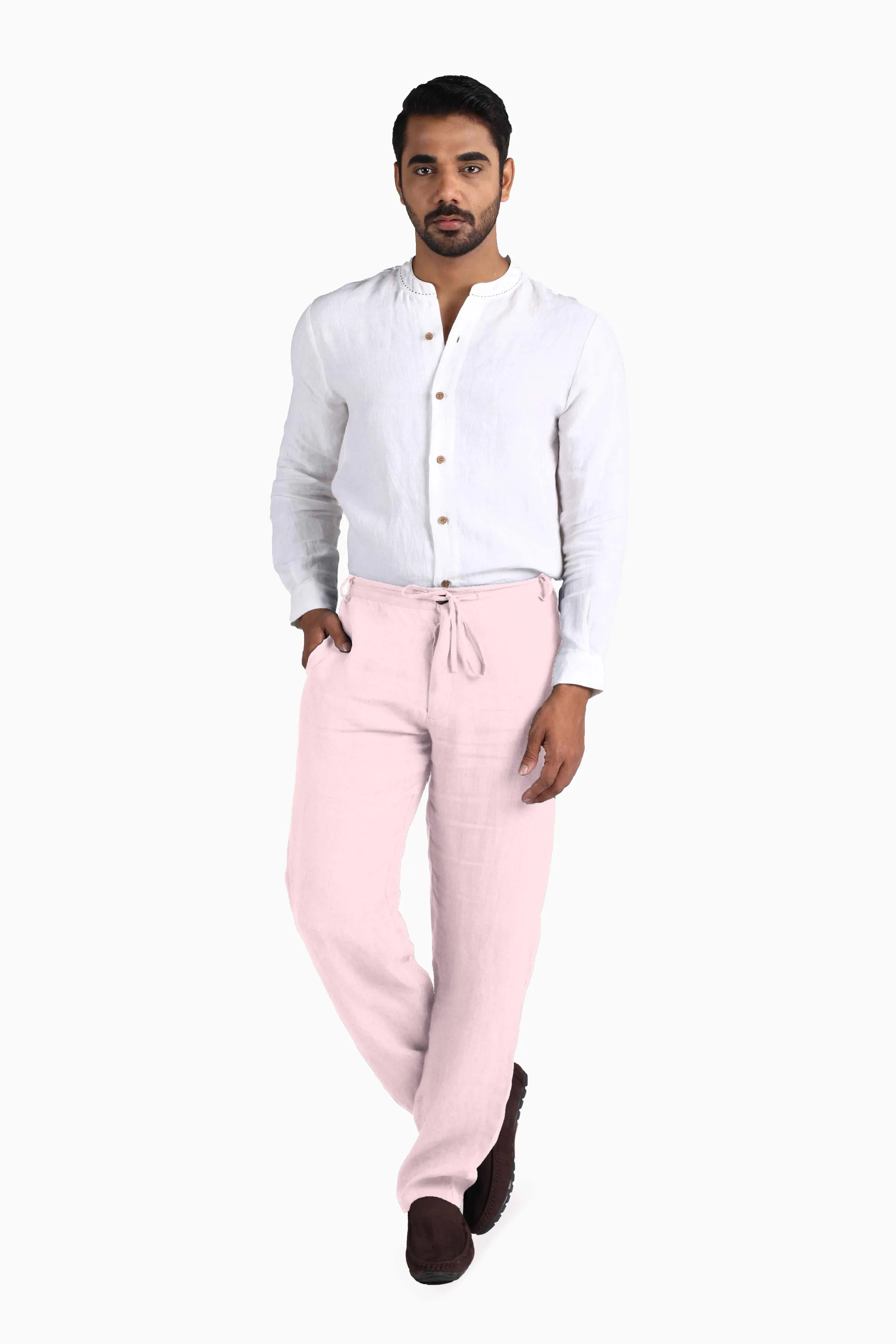 Linen Atlas Pant-Stormy Blue