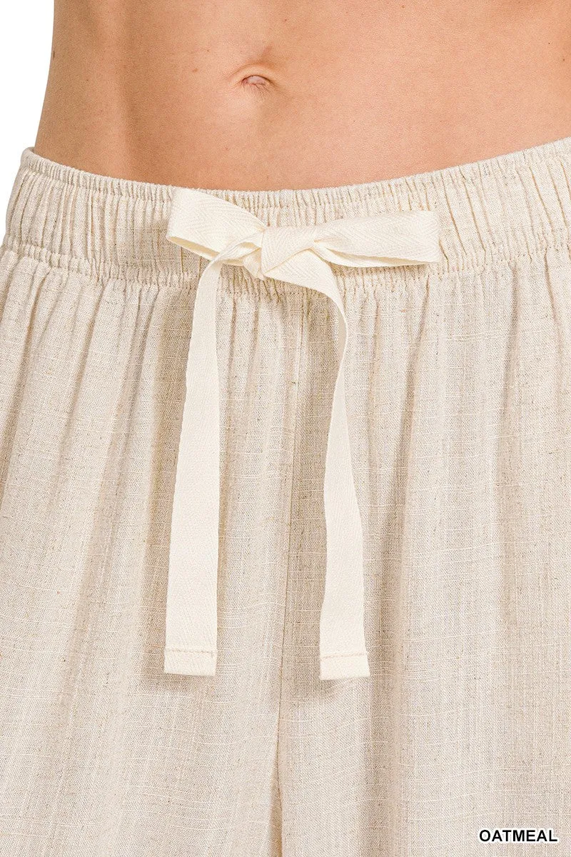 linen drawstring pants