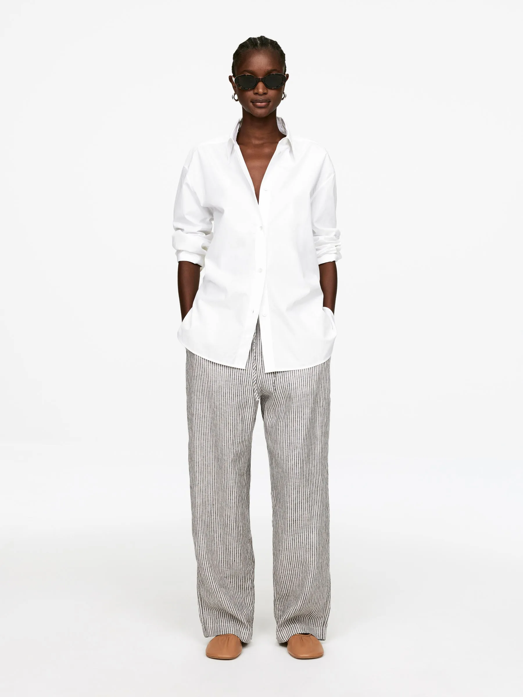 Linen Drawstring Trousers