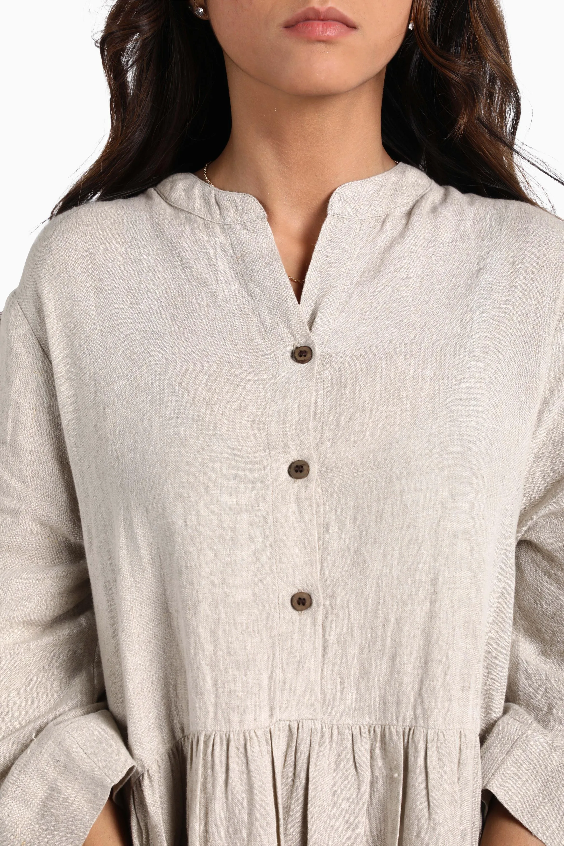 Linen Eve Maxi Dress-Muted Mocha
