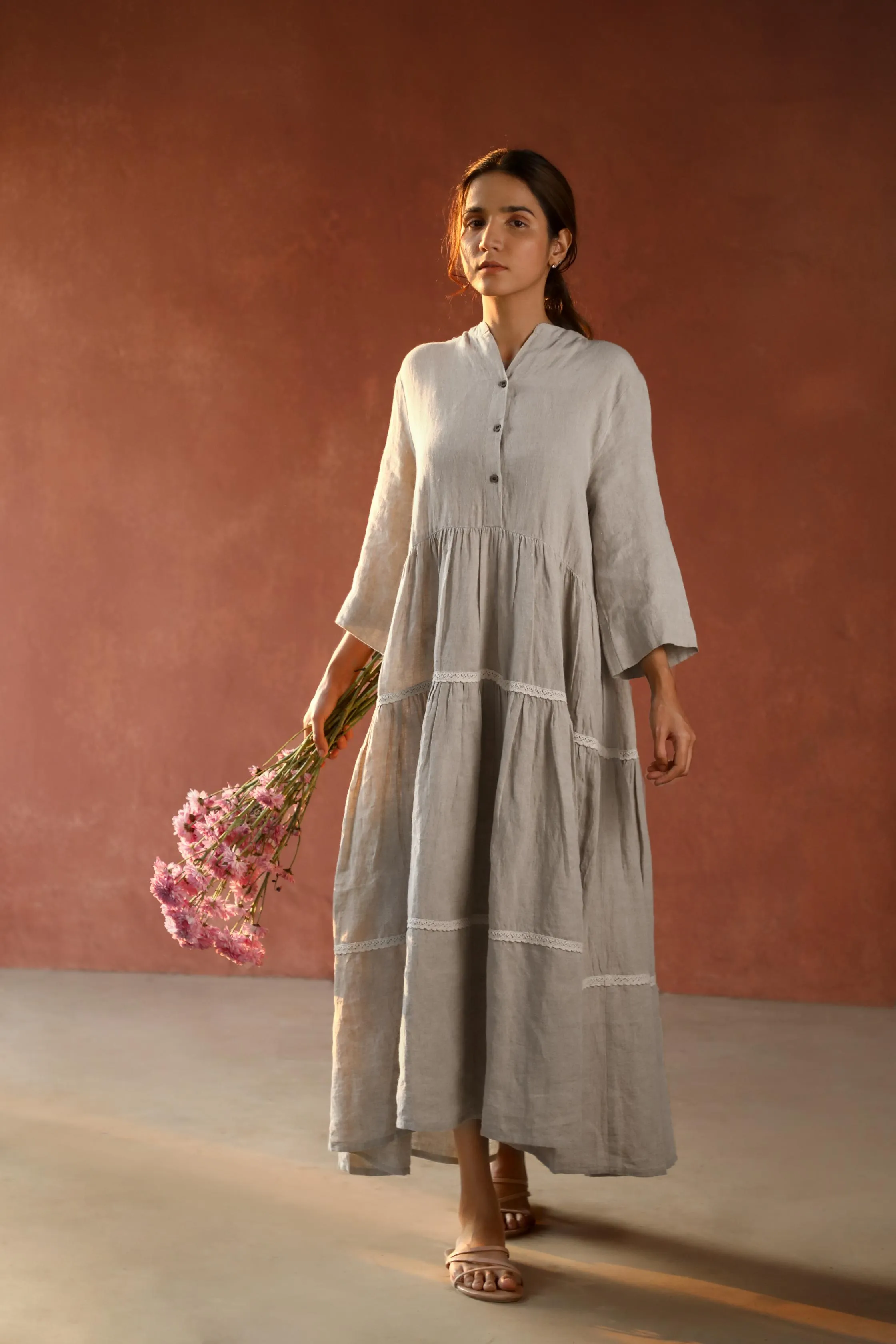 Linen Eve Maxi Dress-Muted Mocha