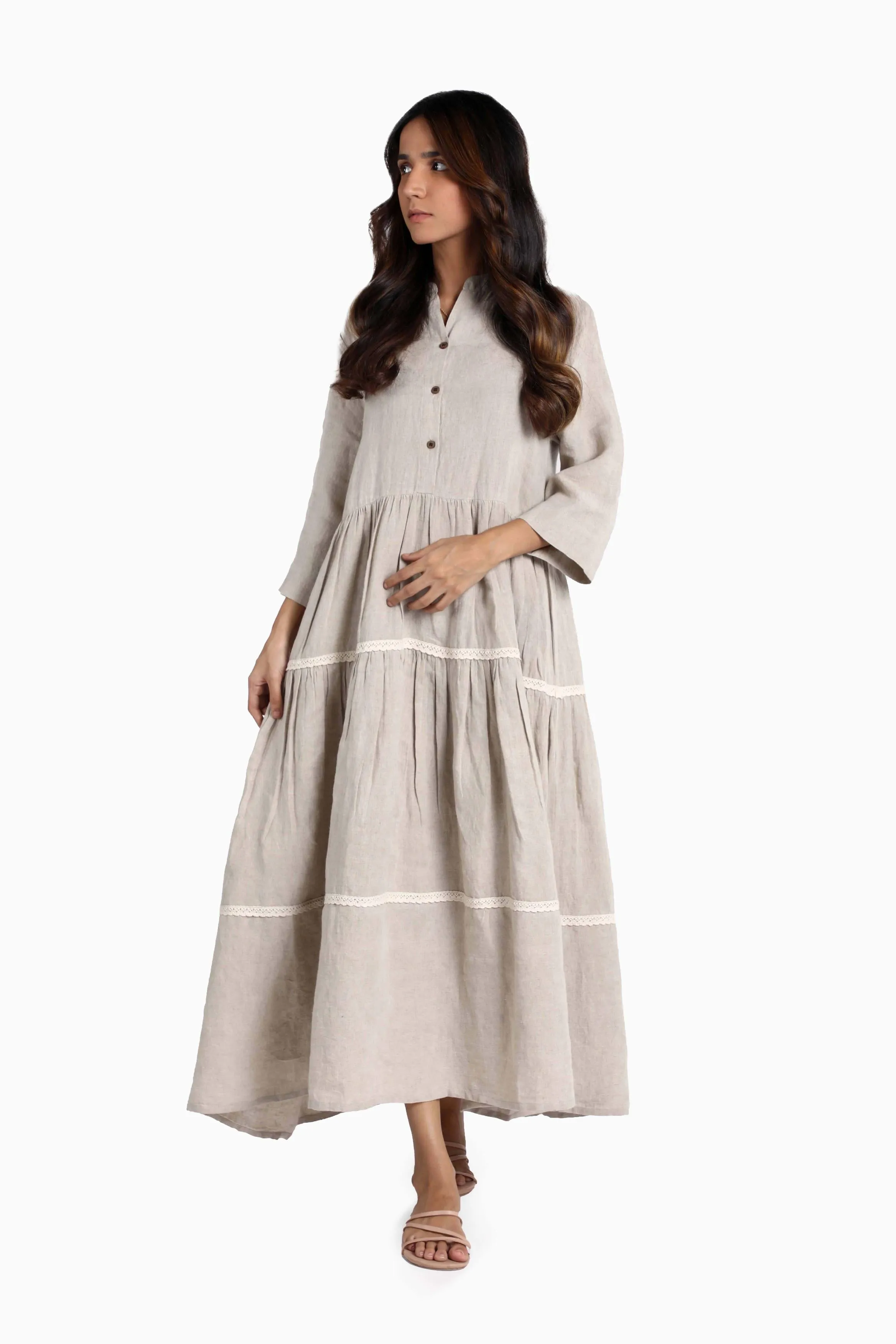 Linen Eve Maxi Dress-Muted Mocha