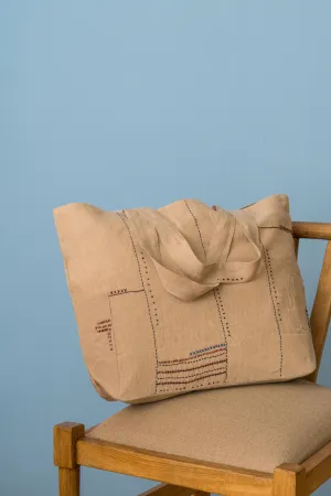 Linen Folklore Tote Bag