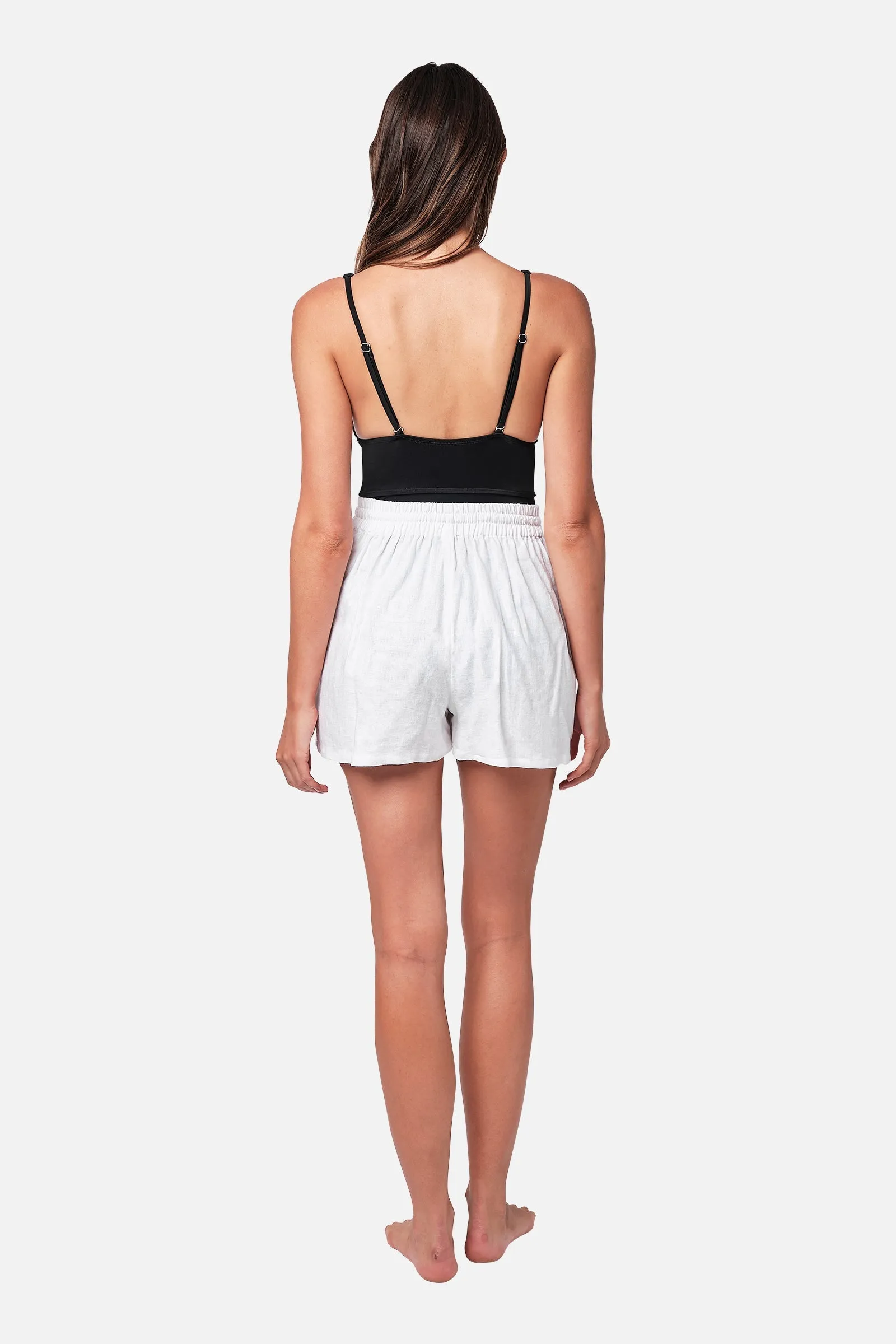 Linen Palazzo Shorts WHITE