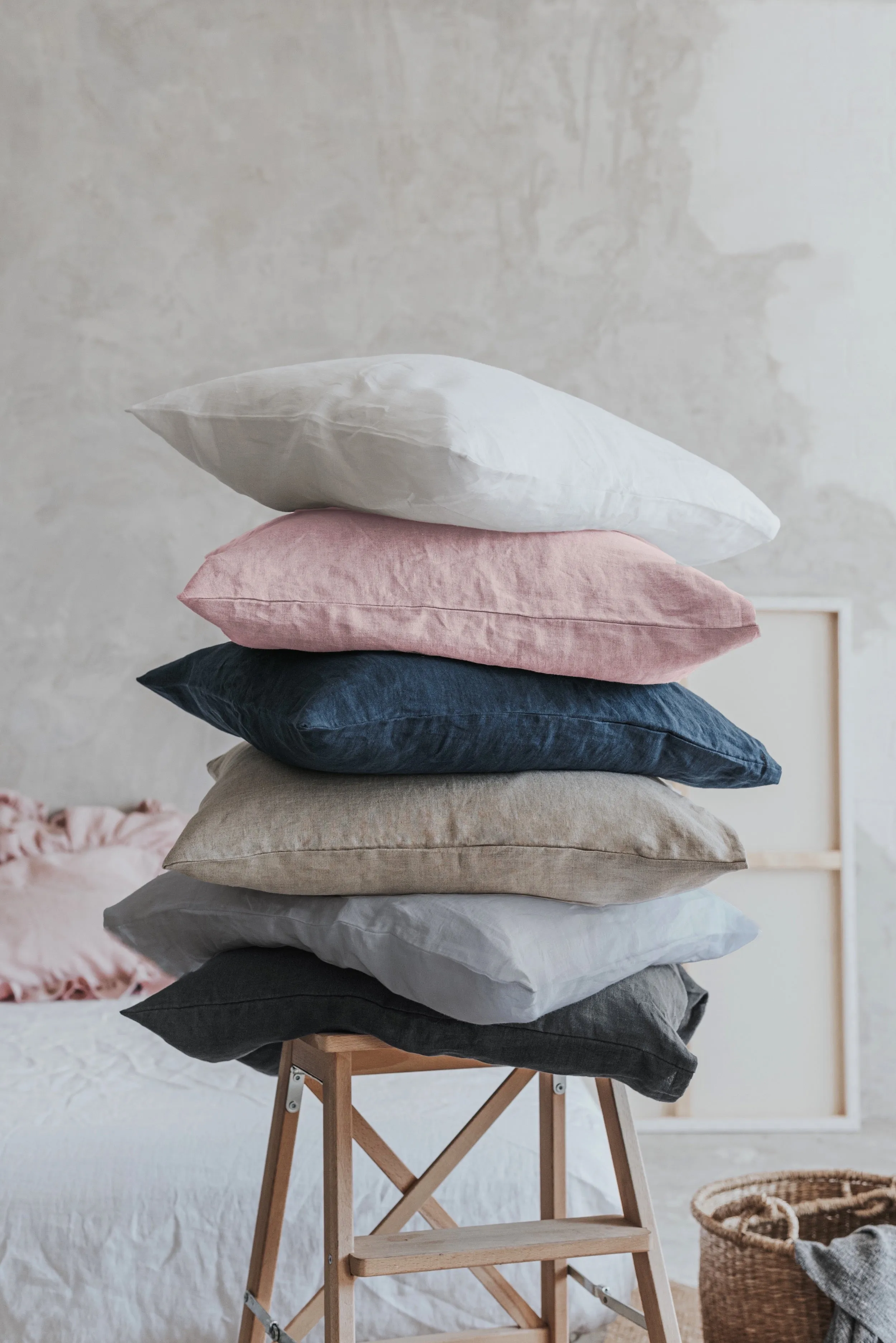 Linen pillowcase - dark gray