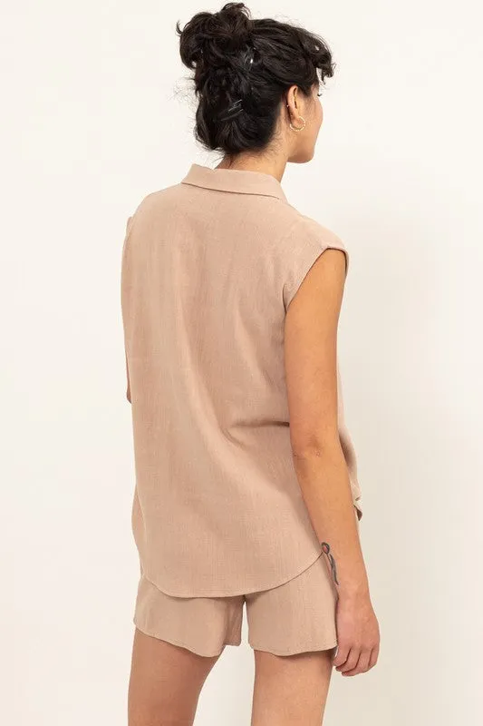Linen Shirt and Shorts Set, Hyfve