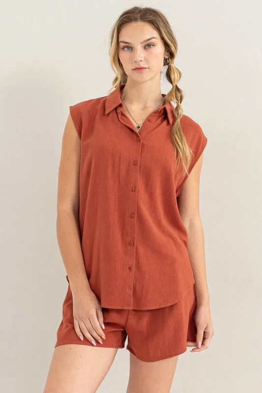 Linen Shirt and Shorts Set, Hyfve