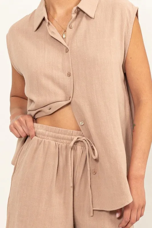 Linen Shirt and Shorts Set, Hyfve