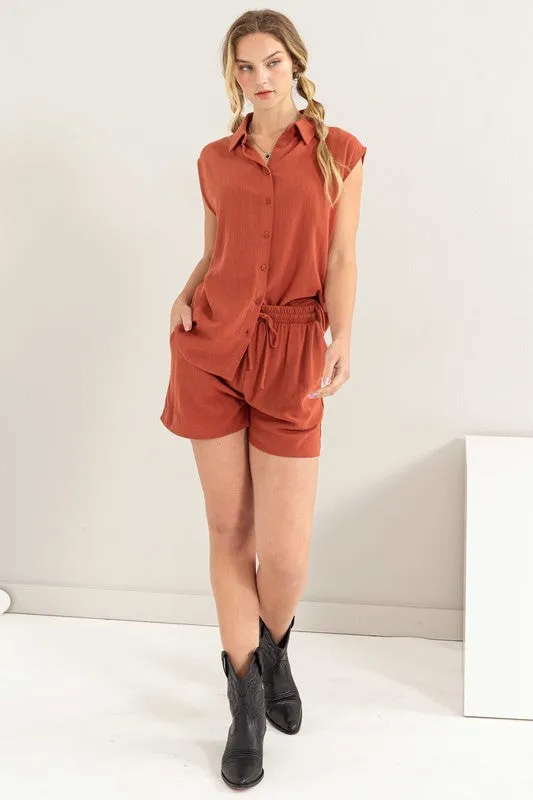 Linen Shirt and Shorts Set, Hyfve