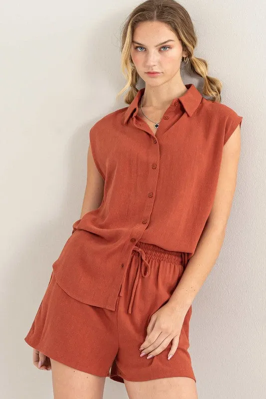 Linen Shirt and Shorts Set, Hyfve